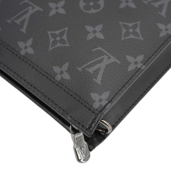 Louis Vuitton  Gaston Wearable Monogram Eclipse Reverse Crossbody Bag Gray - Picture 8 of 16